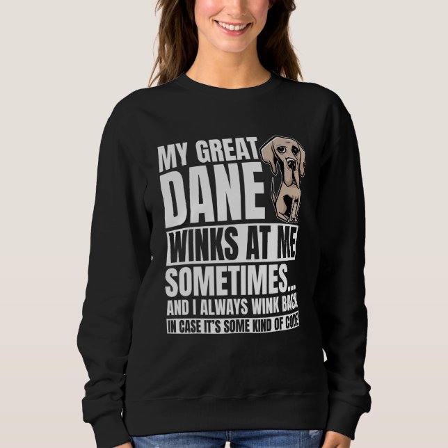 Great dane Winks Gentle Hund Päls Parent German Ma T Shirt (Framsida)