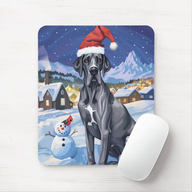 Great dane Winter Wonderland jul Joy Musmatta (Med mus)