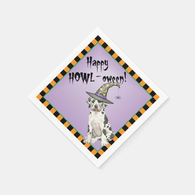Great dane Witch Napkins Pappersservett (Hörn)