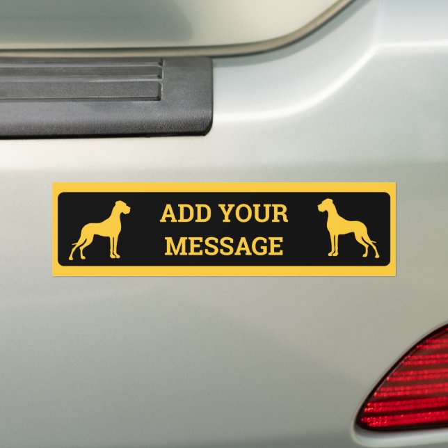 Great Dane Yellow Cab Stil Bildekal (På Bil)