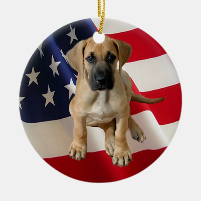 Great daneprydnad julgransprydnad keramik (Framsidan)