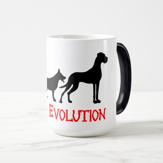 Great Danes Evolution är rolig Magisk Mugg (Framsida höger)