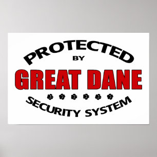 Great danesäkerhetsaffisch poster