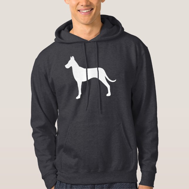 Great daneSilhouette Hoodie (Framsida)