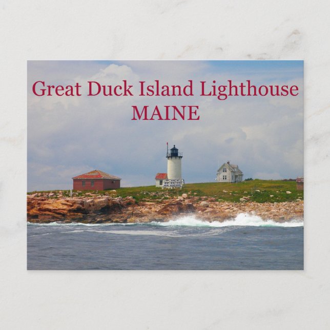 Great Duck Island Lighthouse, Maine vykort (Framsida)