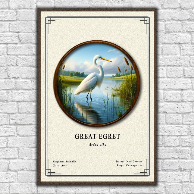Great Egret Zoology Series Poster (Skapare uppladdad)