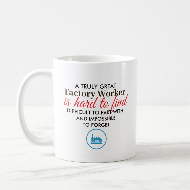 Great Factory Worker Personalized Name Gift Kaffemugg (Vänster)