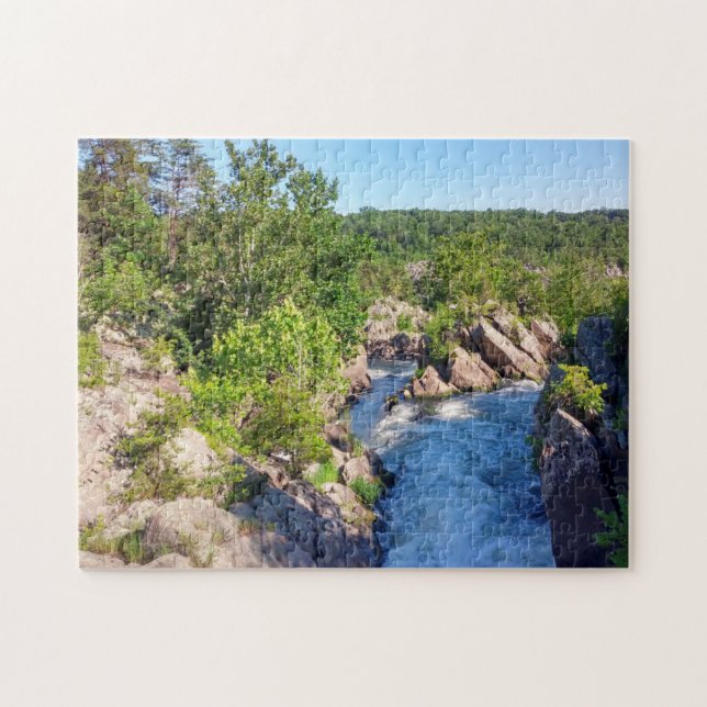 Great Falls Maryland. Julhälsningar Pussel (Horisontell)