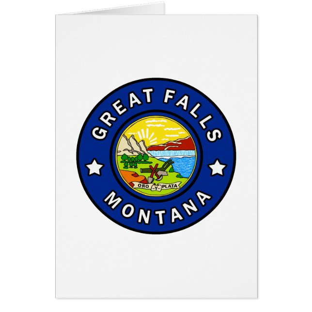 Great Falls Montana Hälsningskort (Framsidan)