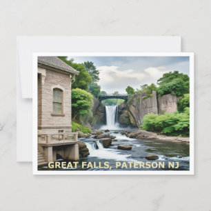 Great Falls, Paterson NJ Vykort
