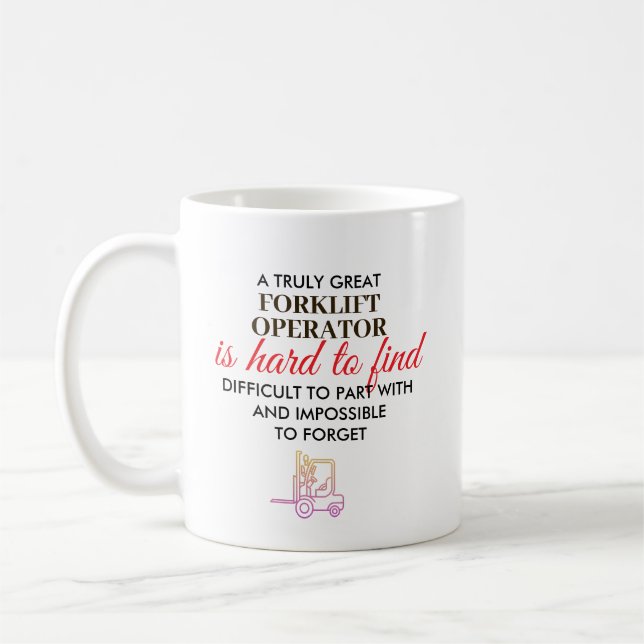 Great Forklift Operator Personalized Name Gift Kaffemugg (Vänster)