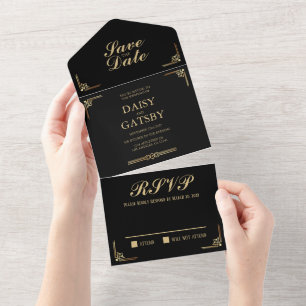 Great Gatsby Spara datum RSVP