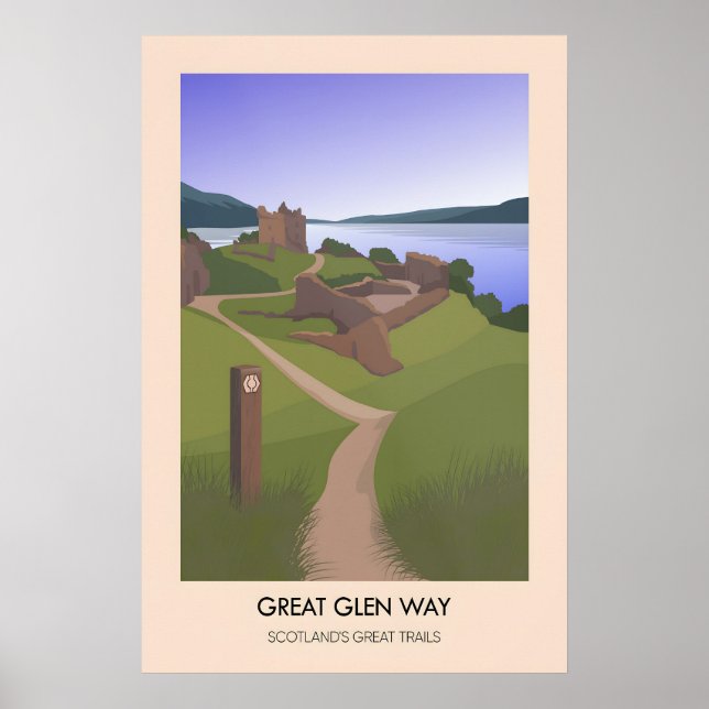 Great Glen Way Skottlands Great Trails Affisch (Framsidan)