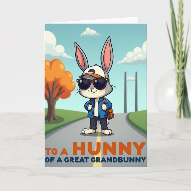 Great Grandbunny Fun Road Trip Card Kort (Framsida)