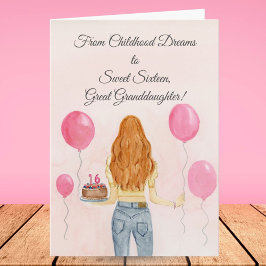 Great Granddaughter Sweet Sixteen Girl Jeans  Kort