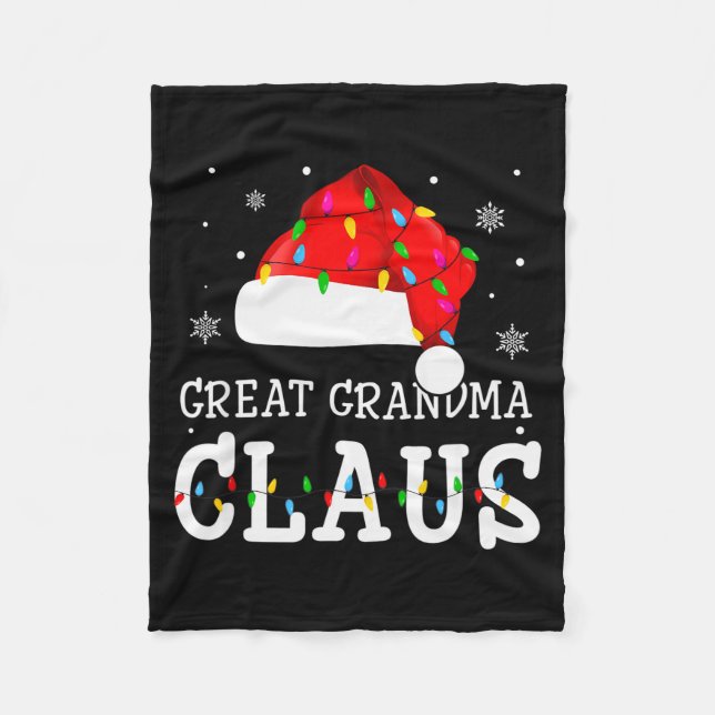 Great Grandma Claus Cool Holiday Matching Pajamas  Fleecefilt (Framsidan)