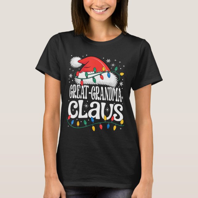 Great-grandma Claus Funny Xmas Christmas Grandma H T Shirt (Framsida)