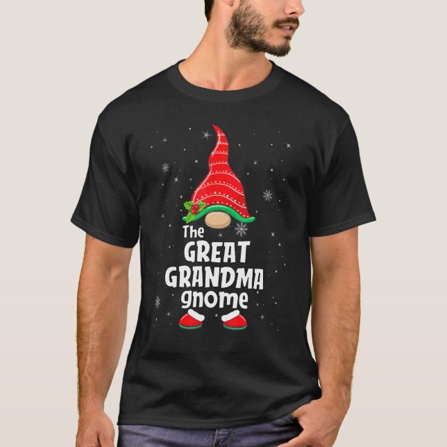 Great grandma Gnome Matching Family Group Christma T Shirt (Framsida)