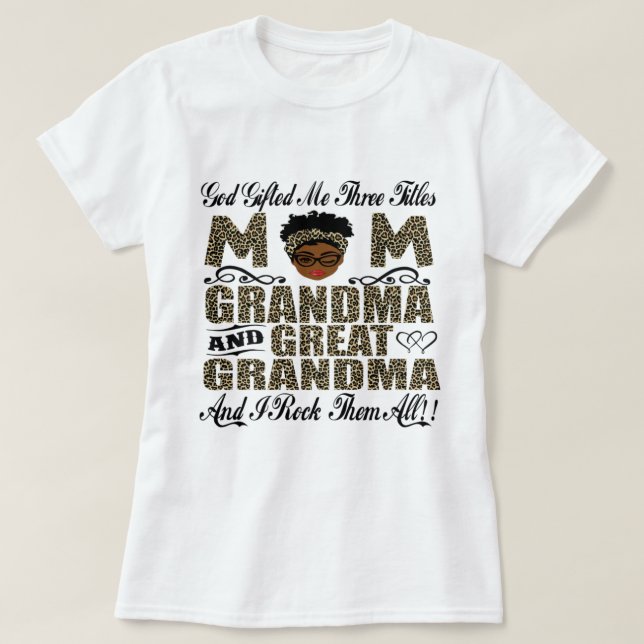 Great Grandma Shirt T Shirt (Design framsida)