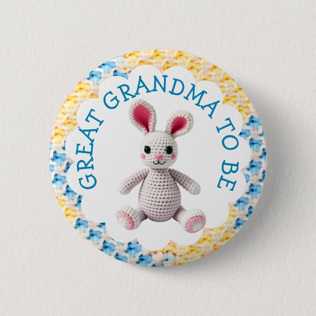 Great Grandma to Be | Boy's Baby Shower Knapp (Framsida)