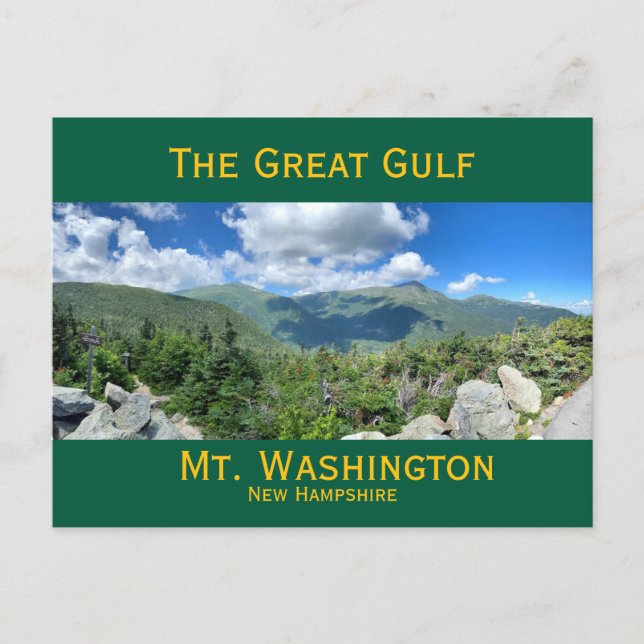 Great Gulf Mt. Washington New Hampshire Vykort (Framsida)