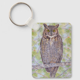 Great Horned Owl Nyckelring