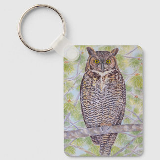 Great Horned Owl Nyckelring