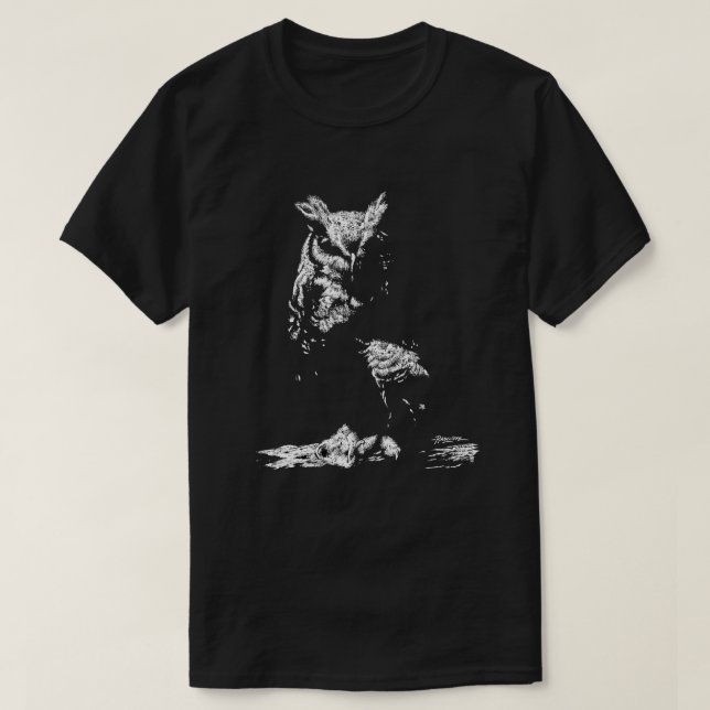 Great Horned Owl T Shirt (Design framsida)