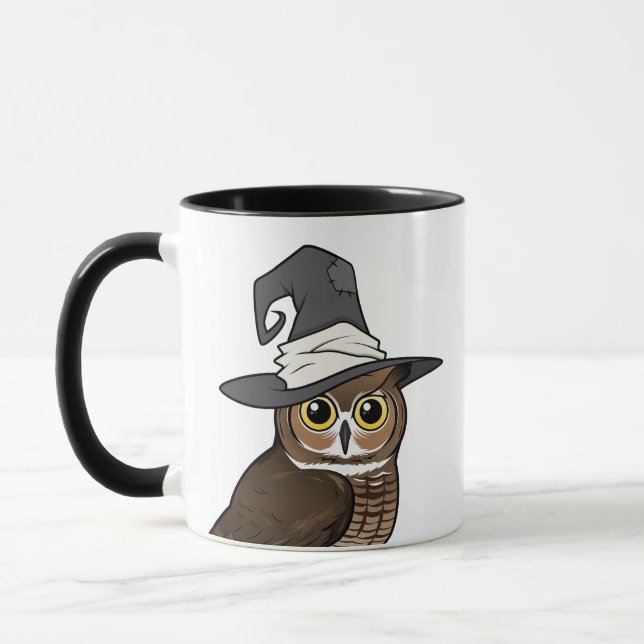 Great Horned Owl Witch! Mugg (Vänster)