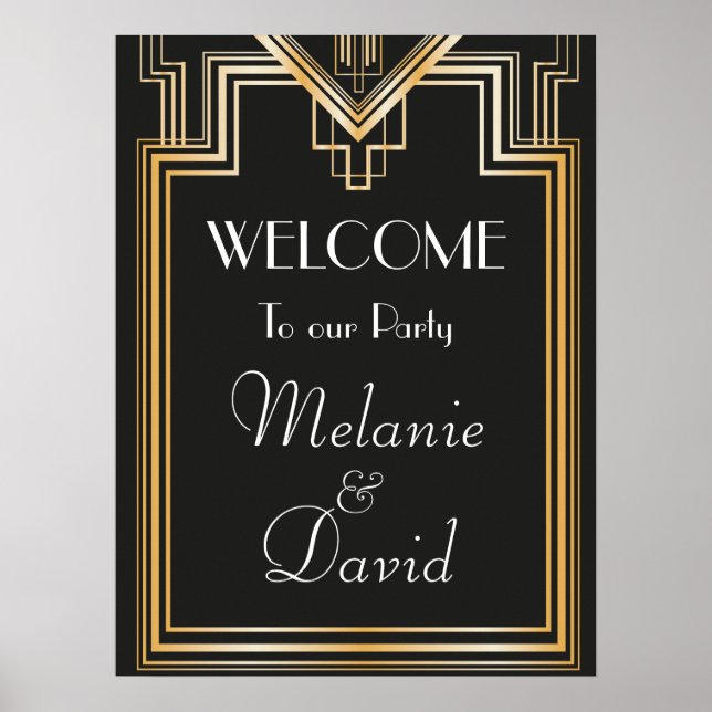 Great Inspired Welcome Party Signage Poster (Framsidan)