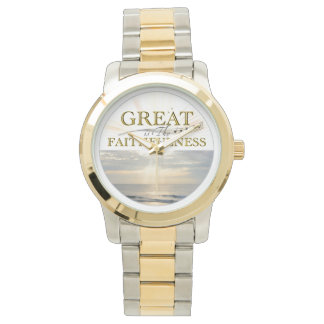 Great Is Thy Faithfulness KJV Scripture quote Armbandsur
