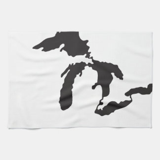Great Lakes anpassningsbarillustration Kökshandduk