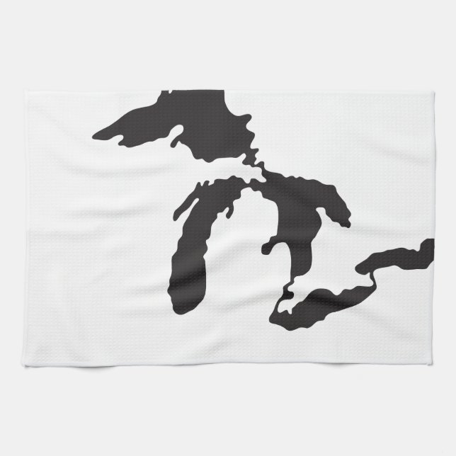 Great Lakes anpassningsbarillustration Kökshandduk (Horisontell)