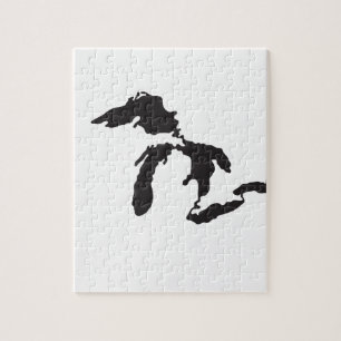 Great Lakes anpassningsbarillustration Pussel