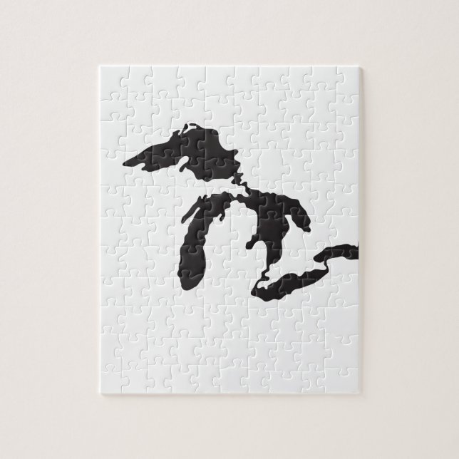 Great Lakes anpassningsbarillustration Pussel (Vertikal)