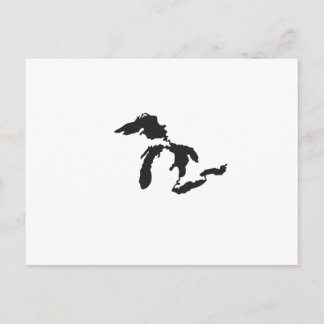 Great Lakes anpassningsbarillustration Vykort
