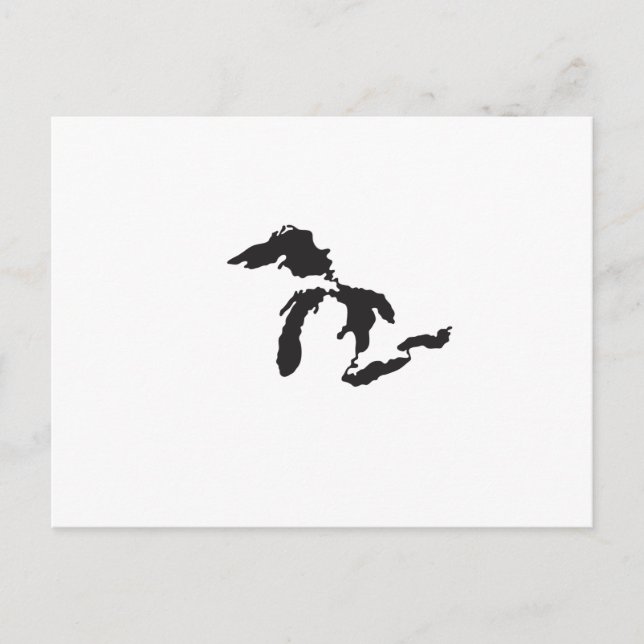 Great Lakes anpassningsbarillustration Vykort (Framsida)