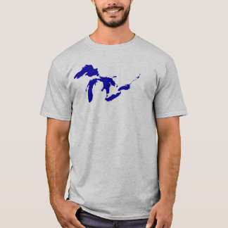 Great Lakes blått T-shirt