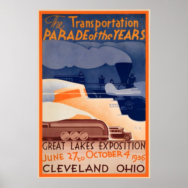 Great Lakes Exposition Affisch, Cleveland Ohio Kon Poster (Framsidan)