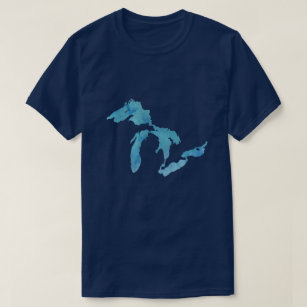 Great Lakes kartlägger skisserar silhouetten Tee