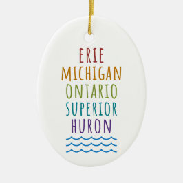Great Lakes Mitten State Michigan Ornament