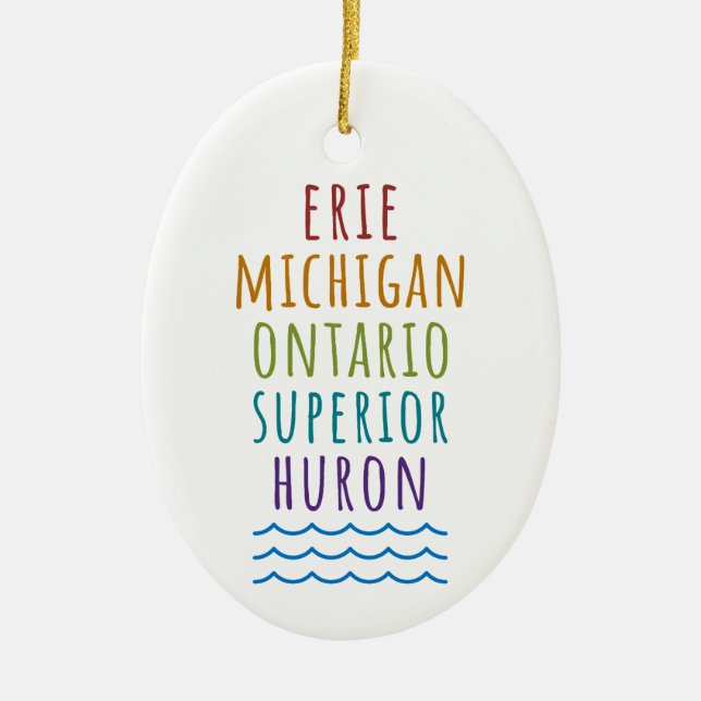 Great Lakes Mitten State Michigan Ornament  (Framsidan)