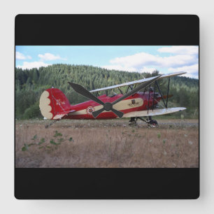Great Lakes replica_Classic flyg för biplane Fyrkantig Klocka