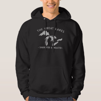 Great Lakes Shark Free and Unsalted Funny Vintage  Hoodie