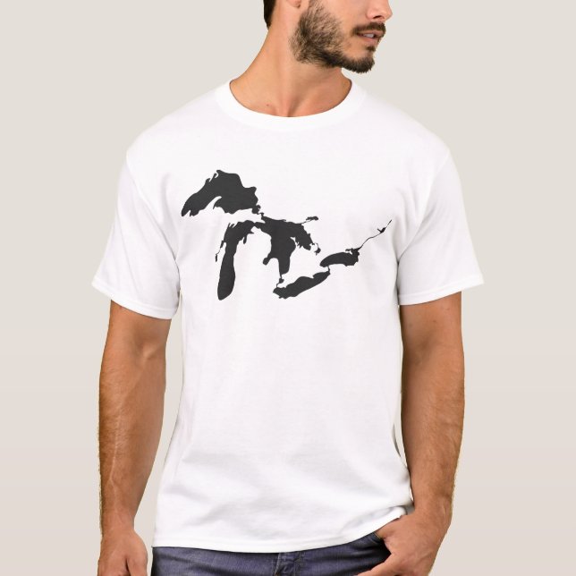 Great Lakes svart T-shirt (Framsida)