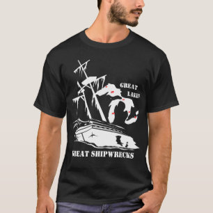 Great Lakes underbara Shipwrecks. Tee