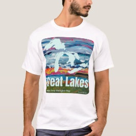Great Lakes Wearable Art Soluppgång över Georgian  T Shirt