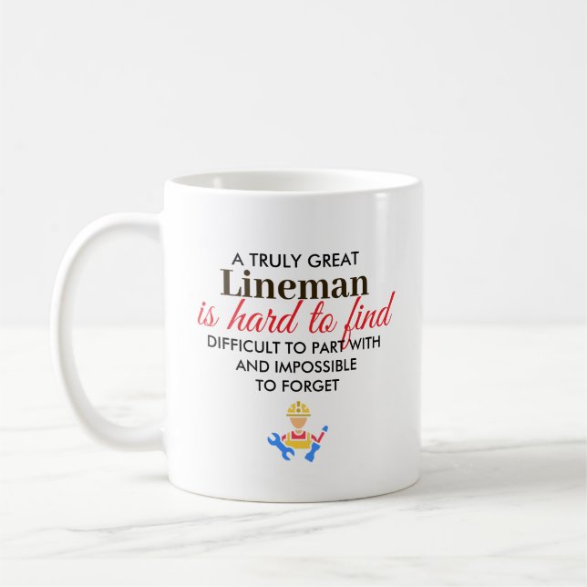Great Lineman Personalized Name Gift Kaffemugg (Vänster)