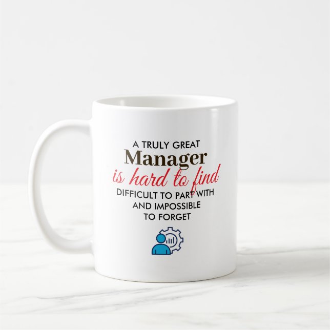 Great Manager Personalized Name Gift Kaffemugg (Vänster)