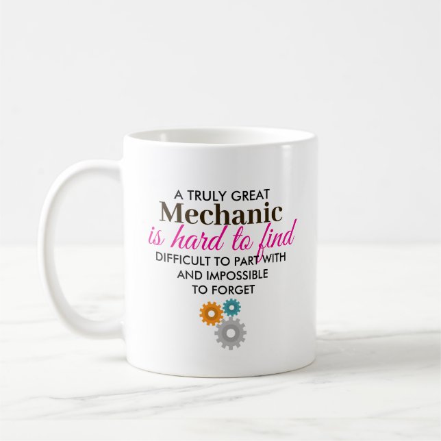 Great Mechanic Personalized Name Gift Kaffemugg (Vänster)